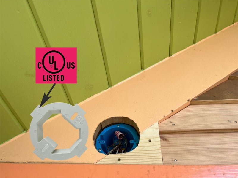 iMBAPrice IMBA-BE1R-2 UL Listed 1-Gang Plastic Electrical Ceiling Box Extender for 3.5 and 4 Round or Octagonal Boxes, 4.35-Inch x 1.5-Inch, 2-Pack - Image 5